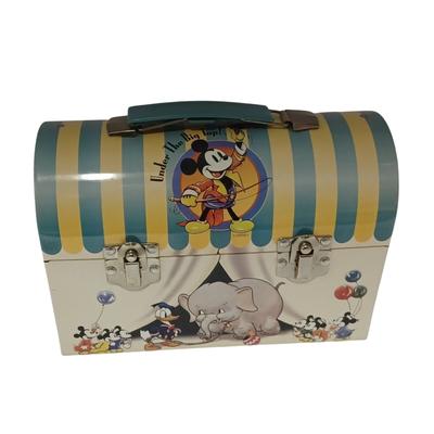 Disney Bags | Vintage Disney Mickey Mouse Metal Lunch Box "Under The Big Top" Circus Elephant | Color: Gold/Tan | Size: Os