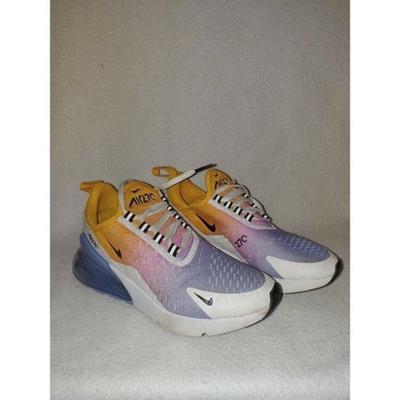 Nike Shoes | Women Nike Air Max 270 Womens Ah6789-702 University Gold Blue Shoe Size 6 M 36.5 | Color: Blue/Gold | Size: 6