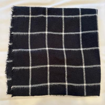 Zara Accessories | Zara | Windowpane Scarf | Large And Lightweight | Color: Black/White | Size: Os