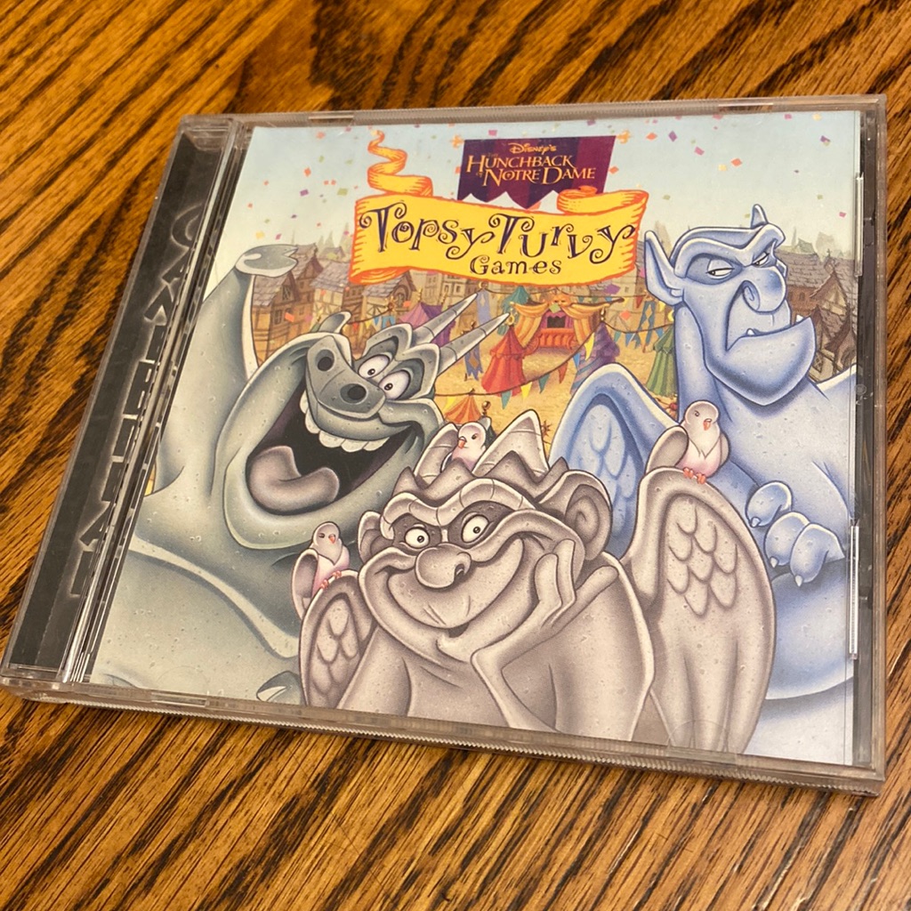 Disney Video Games & Consoles | Vintage 90s Disney Hunchback Of Norte Dame Topsy Turvy Games Pc Gaming Cd-Rom | Color: Gray/Silver | Size: Os