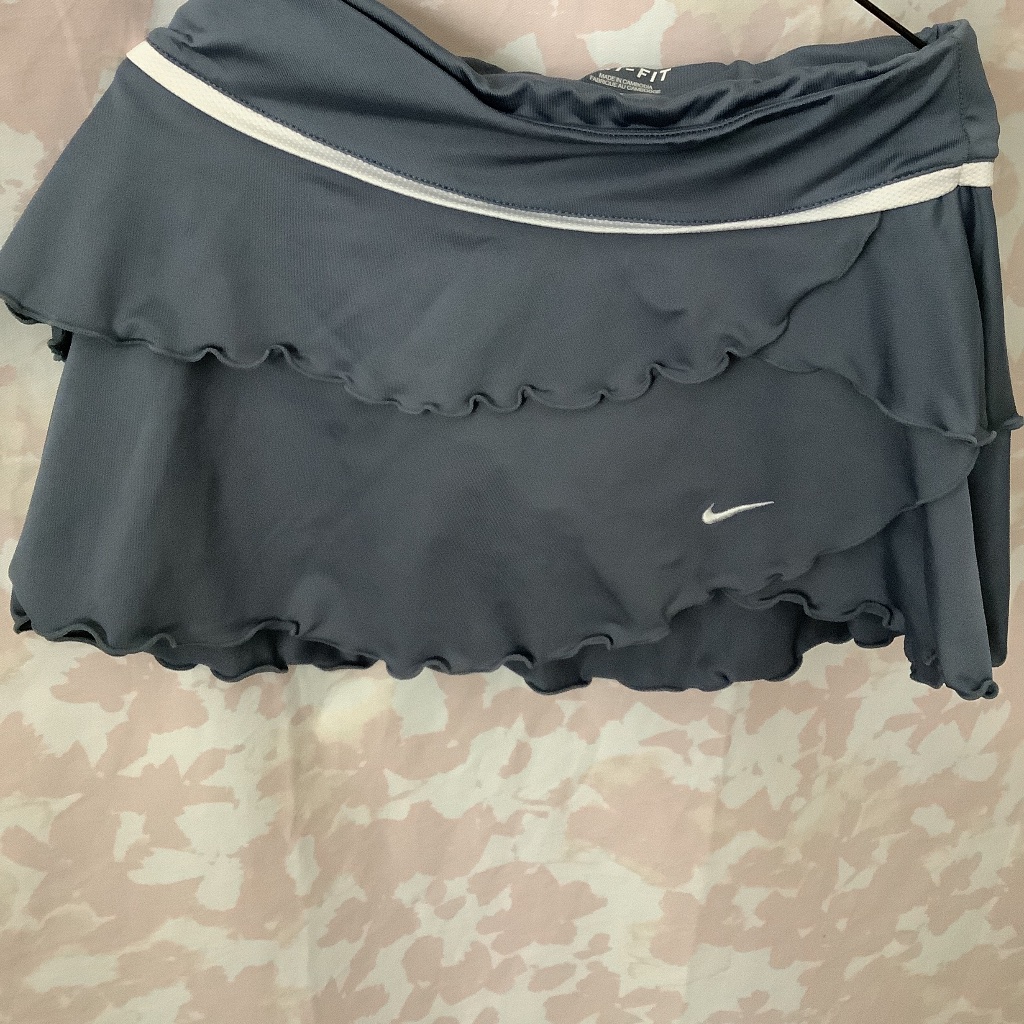 Nike Skirts | Womens Nike Tennis Skirt Size Xs | Color: Gray/White | Size: Xs