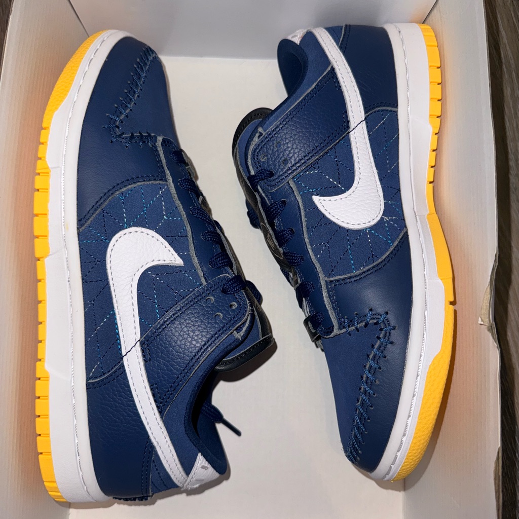 Nike Shoes | Women’s Nike Dunk Low N7 Nike By You Blue Yellow | Color: Blue/Yellow | Size: 7