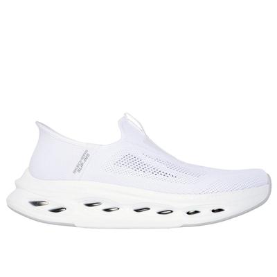 Skechers Men's Slip-ins: Max Cushioning Glide-Step - Euclid Slip-On Shoes | Size 9.0 Extra Wide | White | Textile/Synthetic | Machine Washable
