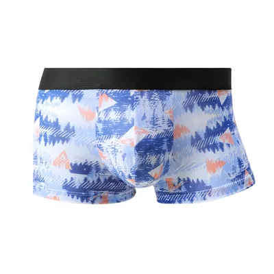 5er-Pack Herren-Unterwäsche, Eisseide, nahtlos, Sommer-Boxershorts, atmungsaktiv, dünn, sexy und bequem, Boxershorts für Studenten Image