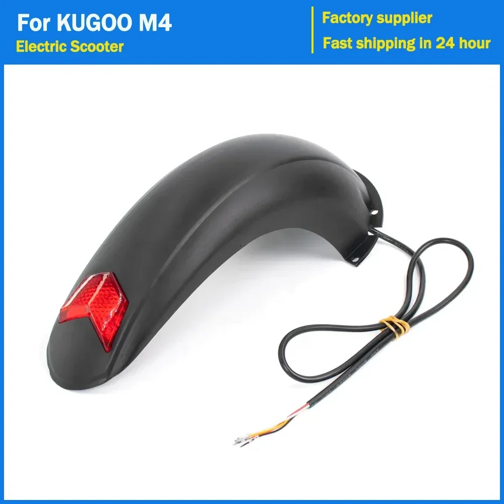 Kotflügelbaugruppe hinten für KUGOO M4 Elektroroller, spritzwassergeschützt, 25,4 cm, hinterer Kotflügel mit Rücklicht-Montagesätzen, Teile Image