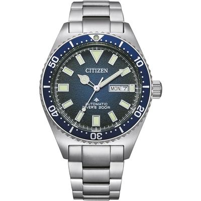 Automatikuhr CITIZEN "Promaster Mechanical Diver", silber (silberfarben, dunkelblau), Armbanduhren, Damen, Armbanduhr, Herrenuhr, Damenuhr, Taucheruhr, bis 20 bar wasserdicht Image