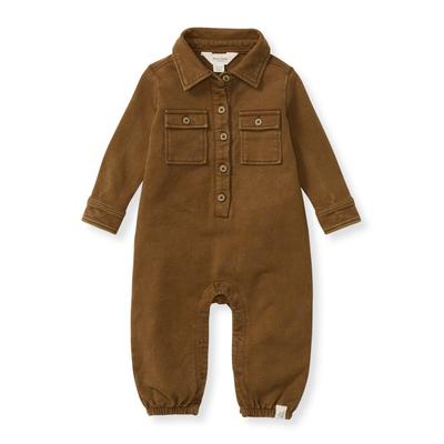 Button Down Organic Cotton Jumpsuit - Hunter