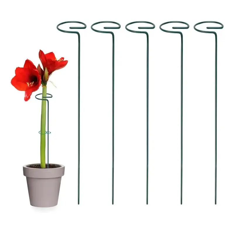 5 stücke, 16 Zoll Garten pflanzen pfähle Pflanzens tütz struktur, Garten metall Einzels tamm pflanze Blumen stütz pfähle, Garten pflanzung