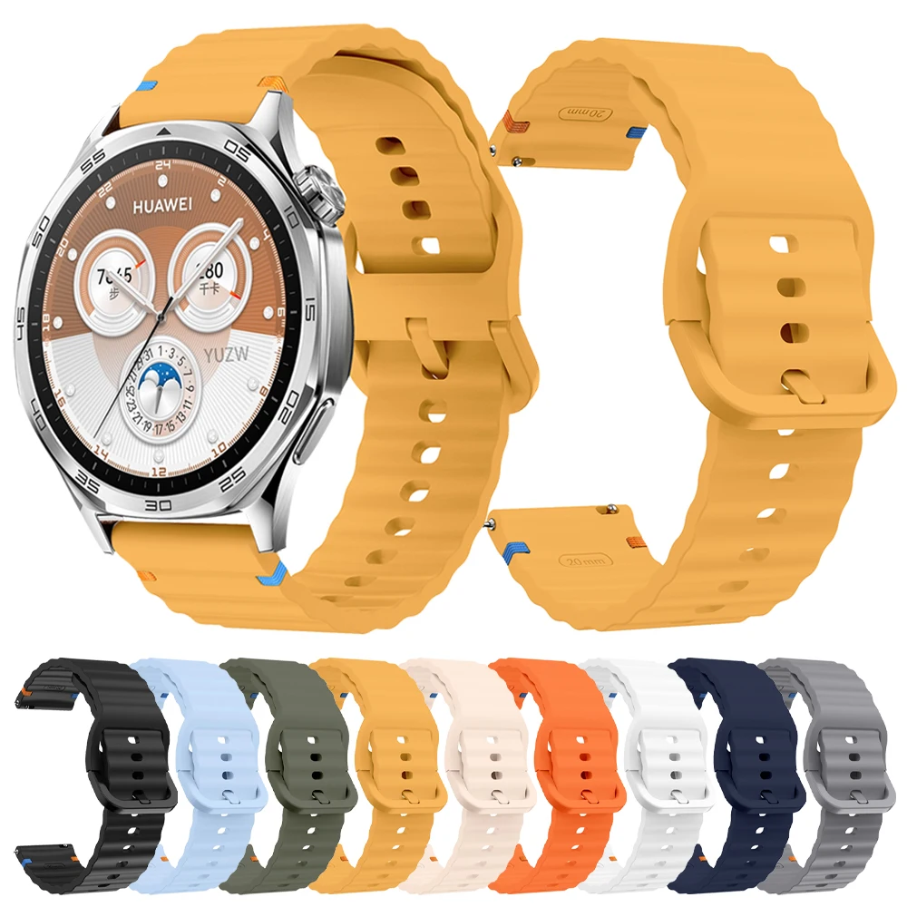 1PCS 22mm oder 20mm Uhrenarmband für Huawei Uhr GT2 GT2 Pro Welle Armband Huawei Uhr 4/GT 5 4 3 2 Pro 46mm 42mm Smartwatch Band Image