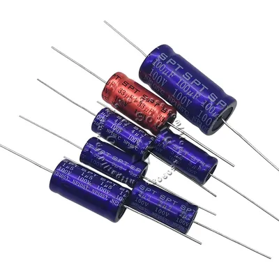 2 stücke 1,5 uF-220uF 100V Nicht-Polarität Elektrolytkondensator Für Audio Lautsprecher Frequenz Image