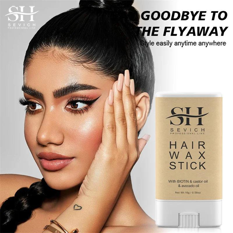 SEVICH 16g gebrochenes Haar Artefakt Haarwachs Stick Gel Creme Styling Haar Frizz feste flauschige Kinder Männer und Frauen Styling Wachs Image