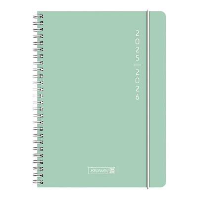 Brunnen Schülerkalender Wochenkalender »Plain Mint 2025/26« A5 grün
