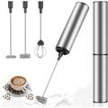 Crediri Schiumatore elettrico per latte, schiumatore per latte ricaricabile tramite usb, acciaio