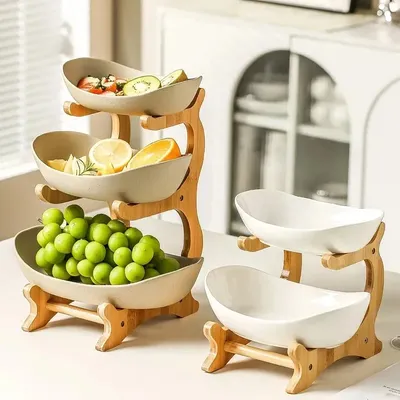 2/3 Layer Fruit Plate Home Living Room Plastic Snack Dish Creative Modern Dried Fruit Basket Candy
