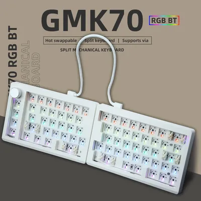 ZUOYA GMK70 VIA/Qmk separate Gaming Mechanical Keyboard kit Wired Wireless Bluetooth Hot Swappable