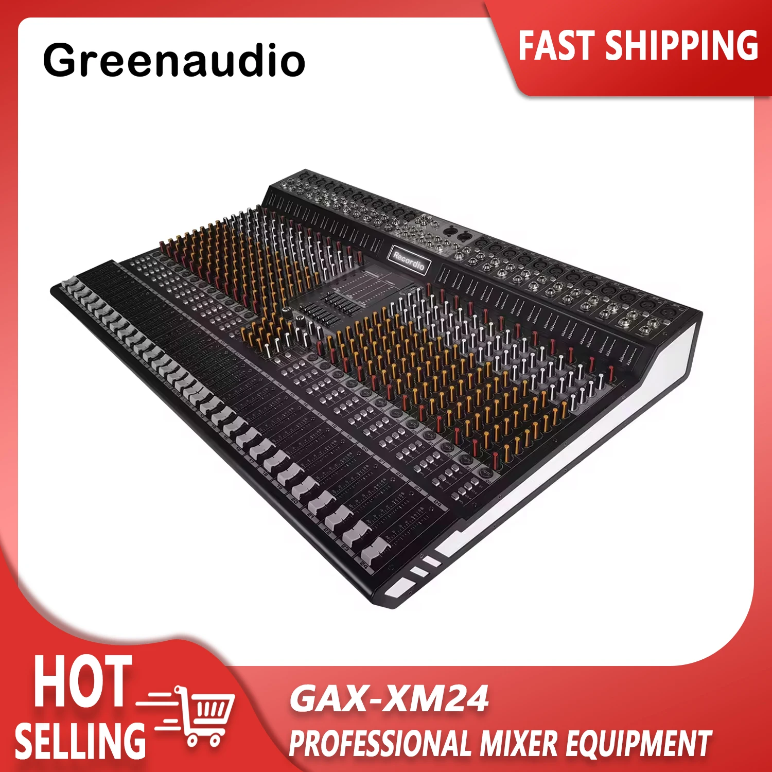GAX-XM24 Green Audio Mixer audio USB professionale a 24 canali con registrazione AUX Mixer console audio DJ da palco