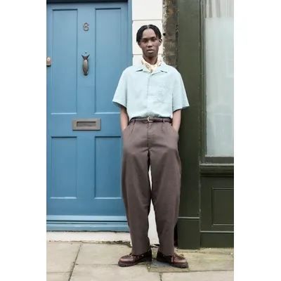 Loom Teal Seersucker Shirt - Turquoise L at Urban Outfitters