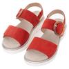 Plateausandaletten ARA "BILBAO", Damen, Gr. 37, rot, Ziegenveloursleder, unifarben, feminin, Schuhe, Sommerschuh, Sandale, Plateauabsatz, mit Wechselfußbett, G-Weite