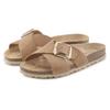 Pantolette ELBSAND "Mule, Sandale, offener Schuh", Damen, Gr. 35, beige, Obermaterial: 100% Rindsleder. Decksohle: 100% Rindsleder. Laufsohle: 100% Synthetik, unifarben, modisch, Schuhe Pantolette, Sommerschuh aus hochwertigem Leder mit weichem...