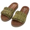 Pantolette ARA "KENT", Damen, Gr. 43, grün (kiwi), Veloursleder, unifarben, casual, Schuhe, Slides, Flats, Sandale mit geraffter Bandage