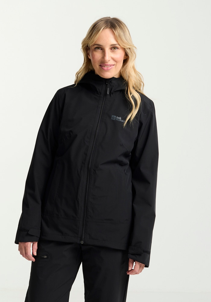 3-in-1-Funktionsjacke JACK WOLFSKIN "MOONRISE 3IN1 JKT W", Damen, Gr. XL (46), schwarz, Obermaterial: 100% Polyester. Futter: 100% Polyester. Innenjacke: 100% Polyester, Jacken, Topseller