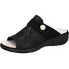 Pantolette WALDLÄUFER "HERIA", Damen, Gr. 7,5 (41), schwarz, Textil, Nubukleder, metallic, klassisch, Schuhe, Bequemschuh, Hausschuh, Sommerschuh in Komfortweite H=sehr weit