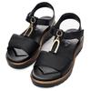 Plateausandale ARA "BILBAO", Damen, Gr. 37, schwarz, Nappaleder, unifarben, feminin, Schuhe Riemchensandale, Keilsandale, Sommerschuh, Komfortschuh in G-Weite