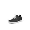 Sneaker ECCO "Leisure W", Damen, Gr. 39, schwarz, Leder, sportlich, Schuhe, Schnürschuh, Halbschuh, Freizeitschuh, ECCO FLUIDFORM™ Technologie