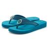 Badezehentrenner LASCANA, Damen, Gr. 39, blau (petrol), Obermaterial: 100% Textilmaterial. Decksohle: 100% Synthetik. Laufsohle: 100% Synthetik, unifarben, feminin, Schuhe Zehentrenner Dianette, Sandale, Pantolette, Badeschuh mit Ringapplikation...