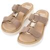 Pantolette ARA "CAPRI", Damen, Gr. 41, beige (sand), Veloursleder, unifarben, casual, Schuhe, Sandale, Sommerschuh in Weite G (= weit)
