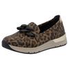 Loafer RIEKER, Damen, Gr. 41, leo, goldfarben, Lederimitat, animal-print, sportlich, Schuhe, Slipper, Slip-on Sneaker, Halbschuh mit modischer Zierkette