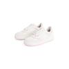 Plateausneaker TOMMY JEANS "TJW RETRO BASKET WASHED SUEDE", Damen, Gr. 39, rosa (weiß, rose), Leder, Lederimitat, sportlich, Schuhe, Freizeitschuh, Halbschuh, Schnürschuh im Basket Look