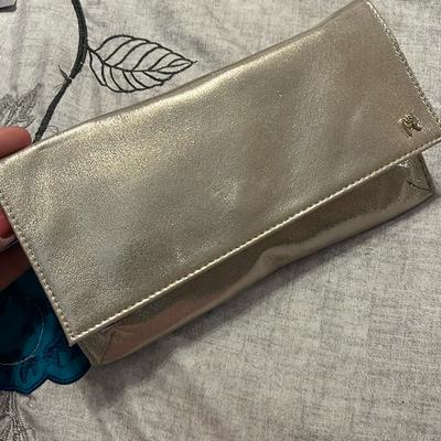 Victoria's Secret Hair | Victoria’s Secret Mini Travel Hair Straightener Flat Iron In Gold Bag | Color: Gold | Size: Os