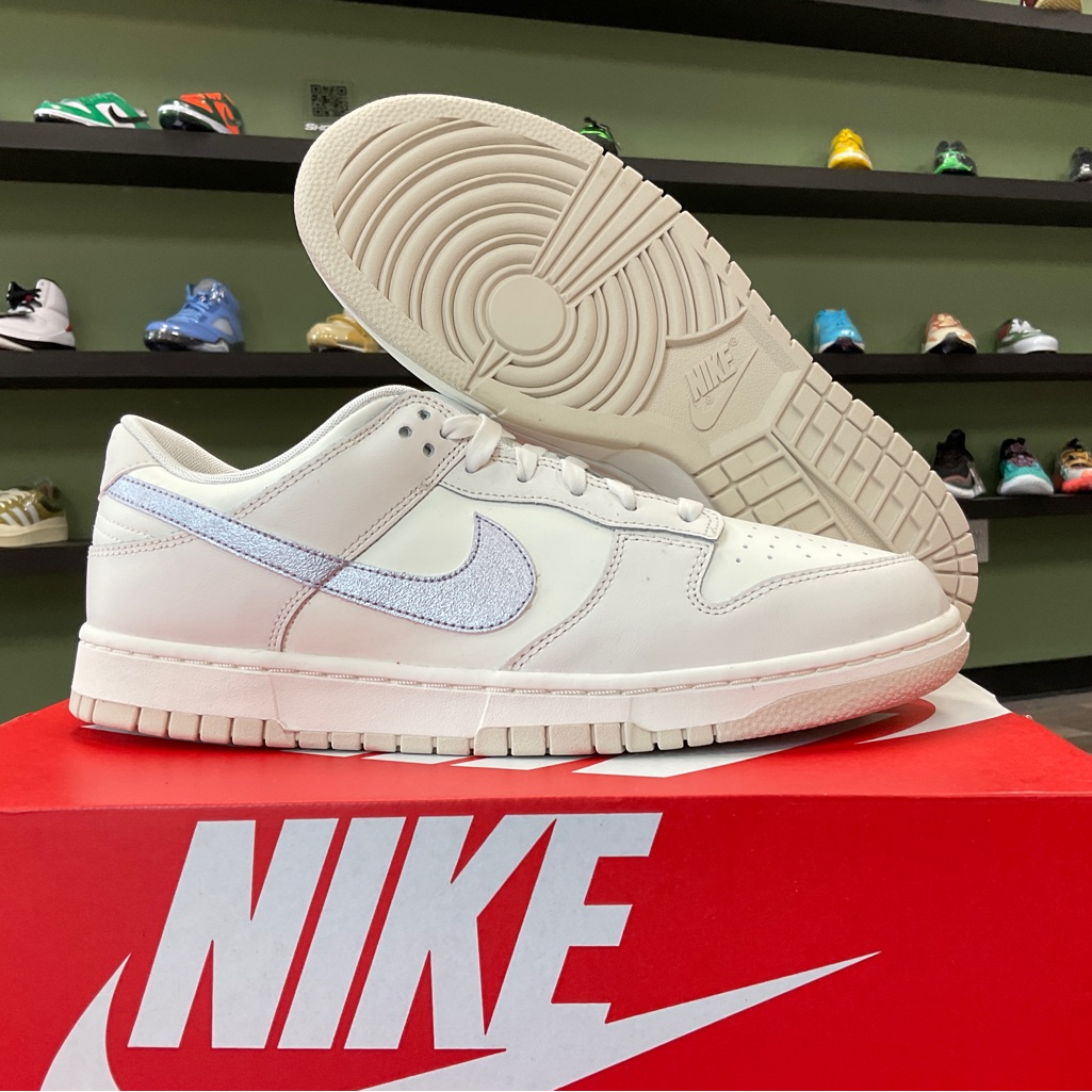 Nike Shoes | Wmn Nike Dunk Low Ess Tren Sz 11.5w/10 Men New | Color: Silver/White | Size: 11.5