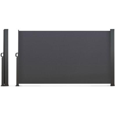 Einziehbarer Außenparavent 160 x 400 cm Anthrazitgrau Seitenrollo Image