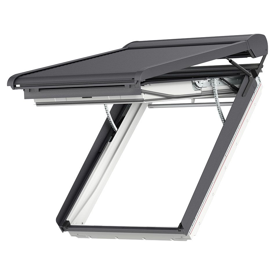 VELUX Elektro-Rollladen SMH 0000 S Aluminium Dunkelgrau, 94x118 cm (PK06)