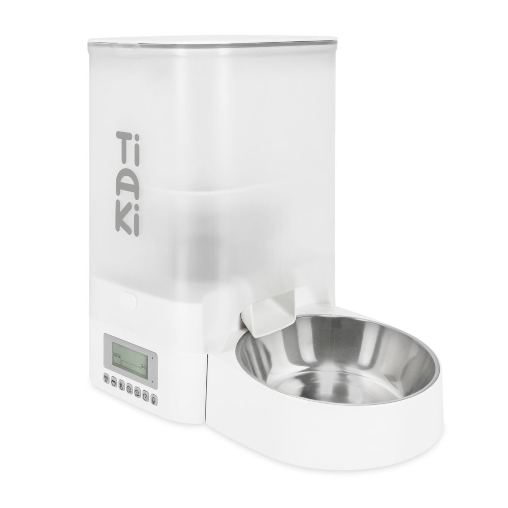 Distributeur automatique de nourriture TIAKI pour chat et petit chien - jusqu’à 5 l de nourriture