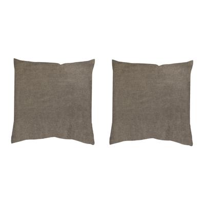 Kissenhülle HOME WOHNIDEEN "ELMER 2ER PACK MIT FÜLLUNG" Gr. 2, grau (taupe), B:50cm L:50cm, Polyester, Polyester, Kissenbezüge Image