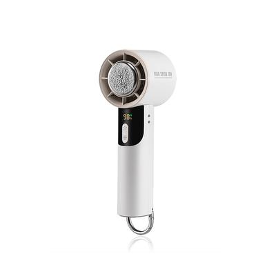 Portable Ice Cooling Fan with Cold Compress, Digital Display, 100-Speed Adjustable, USB Rechargeable