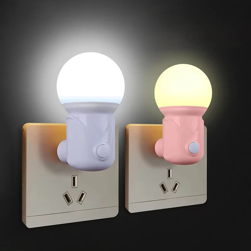 LED Nachtlicht Plug-in 2-farbe Baby Pflege Augenschutz Schlaf Lichter Schlafzimmer Korridor Steckdose Lichter Energiesparende nacht Lampe