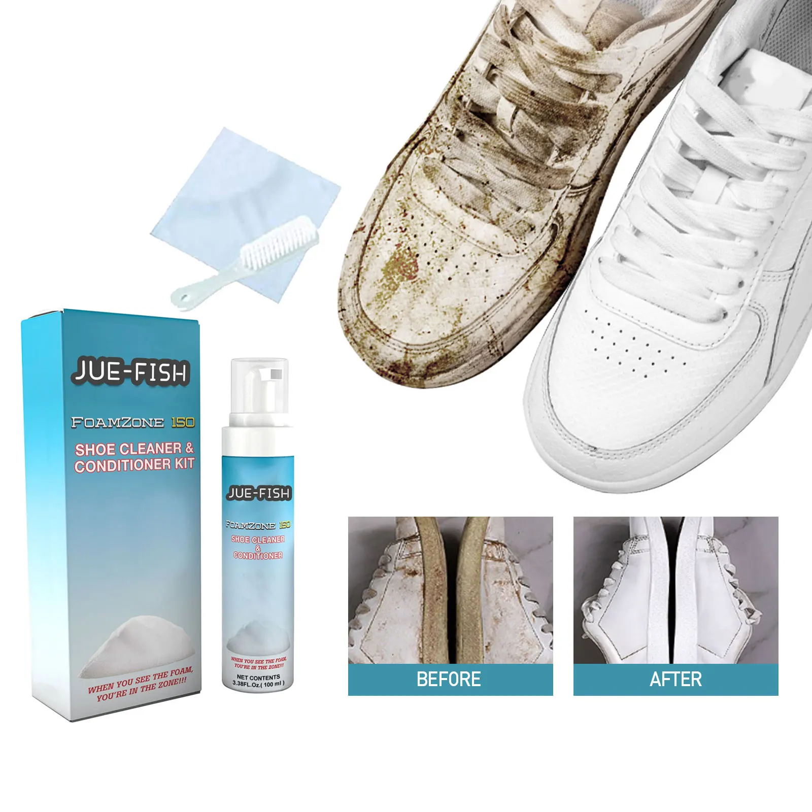 Schäumende Schuhe Reiniger Kit entfernt Schuhe gelbe Dirts Turnschuhe Flecken weiß Polieren Reinigung Des oxidations mittel weiße Schuhe Reiniger Image