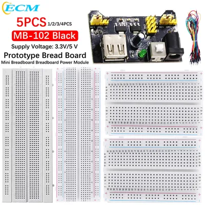 MB-102 3,3 V/5 V Breadboard Power Modul Kit 400 830 Punkte PCB Bread Board Test Entwickeln Dupont Image