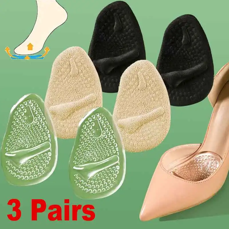6 Stück Silikon Mittelfuß polster für Schuhe rutsch feste selbst klebende Vorfuß gel Fuß polster Sandalen High Heels Schuhe in lagen für Frauen