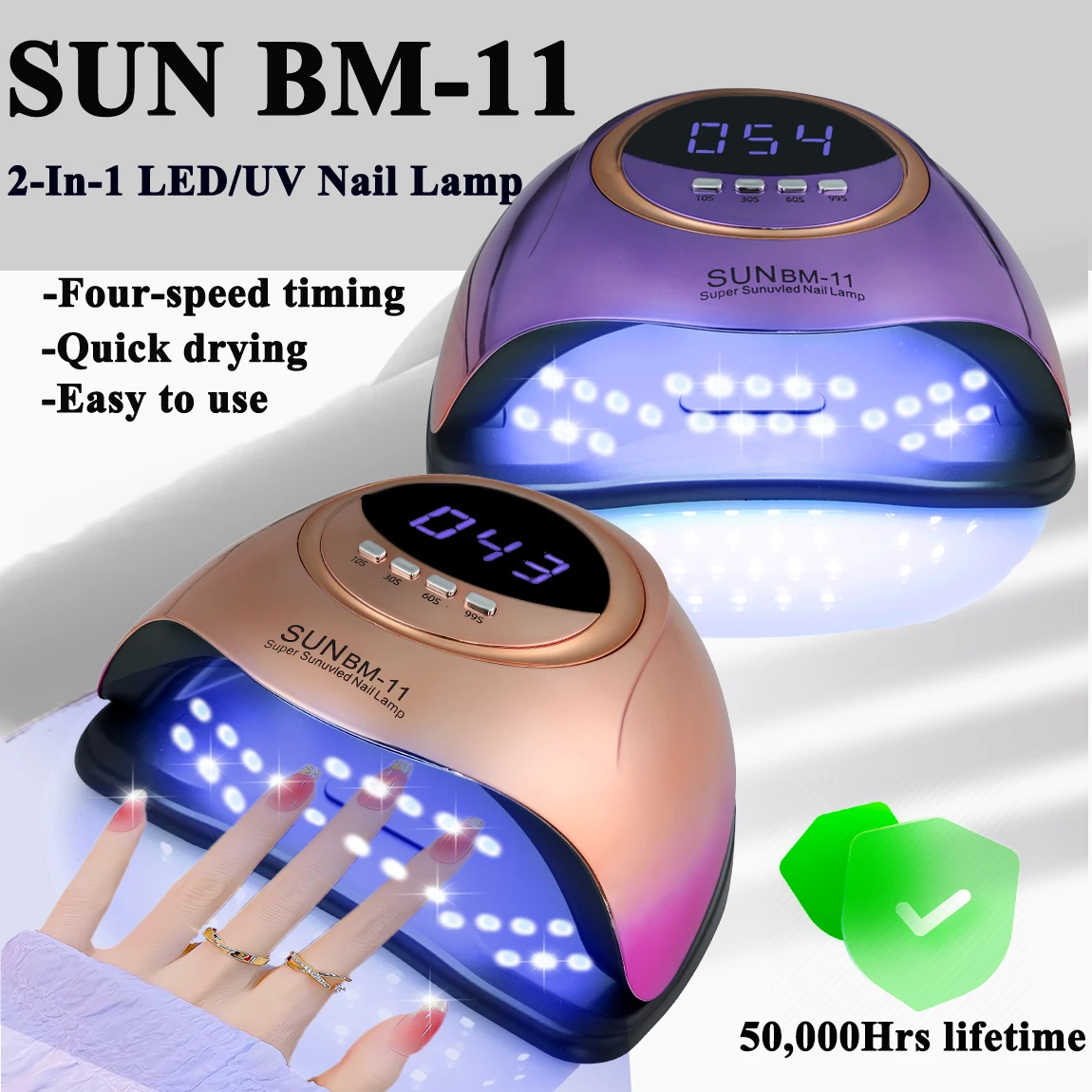 Professionelle SUN BM-11 2-in-1-Nagel-LED/UV-Nagellampenmaschine mit 66 LEDs und vier Timern für die Nagelgel-Nagellack-Härtung von Maniküre Image