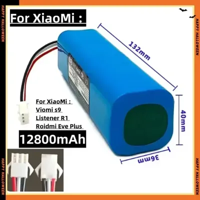 12800mah wiederauf ladbarer Li-Ionen-Akku für xiaomi lydsto r1 viomi s9 roidmi eve plus Image