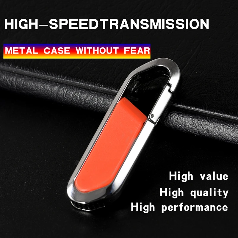 Heißer Verkauf Metall USB-Flash-Laufwerk 64 GB Memory Stick Schwarz Wasserdicht Pen Drive 128 GB Personalisierte Tragbarkeit Pendrive Image