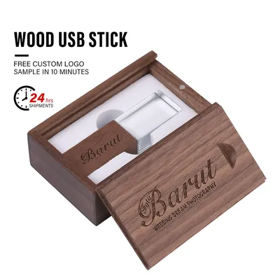 Hübsches Ahornholz-Kristall-USB 3.0, 128 GB Hochgeschwindigkeits-Flash-Laufwerk, 64 GB, kostenloses individuelles Logo, 32 GB Pendrive, 16 GB Micro-USB-Speicherstick Image