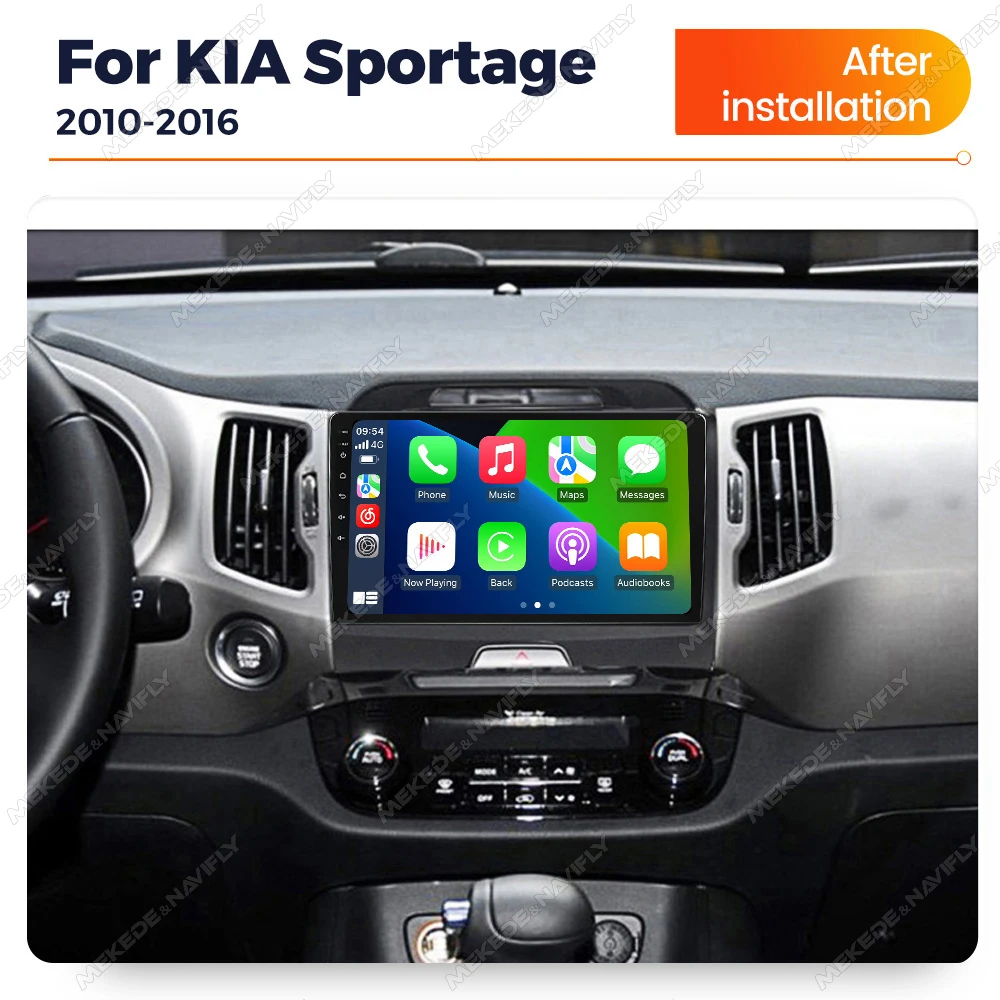 MEKEDE&NAVIFLY Android 14 Für Kia Sportage 3 SL 2010-2016 Auto Stereo 2 Din Autoradio Carplay Host einheit 9 "Android touch screen Image