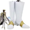 Anime Geass Lelouch vi Britannia Lelouch Cosplay Schuhe Stiefel Weiß Kaiser Outfit Sheos Code