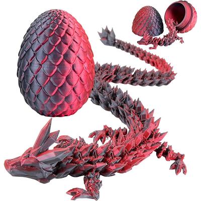 Easter 3D Printed Dragon Egg, Mystery Crystal Dragon Egg Fidget Toys Surprise, Easter Eggs Articulated Crystal Dragon Eggs with Dragon Inside